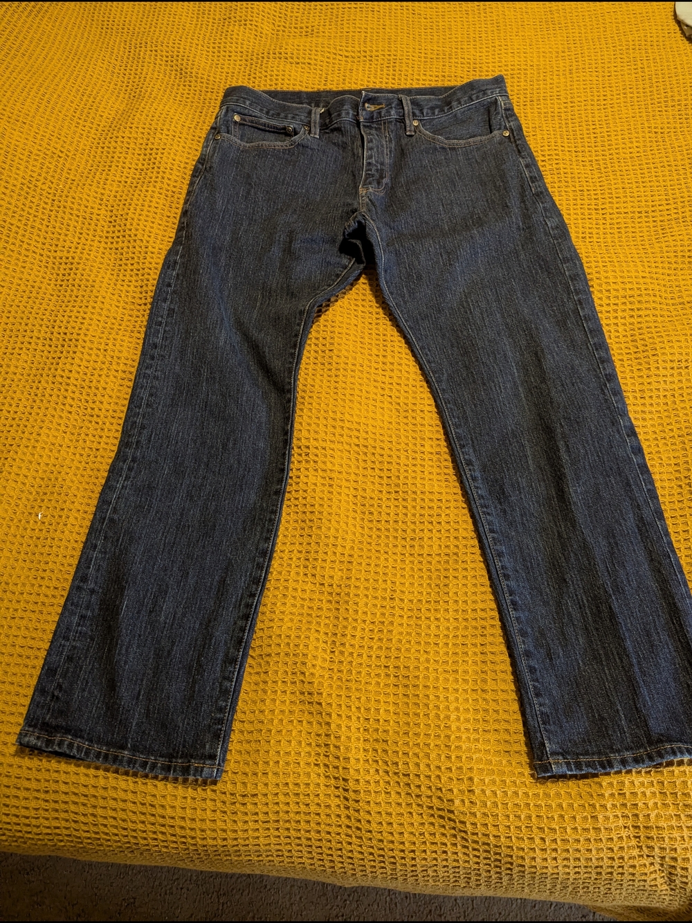 Brooks Brothers Men's Dark Blue Straight Jeans, W38 L30